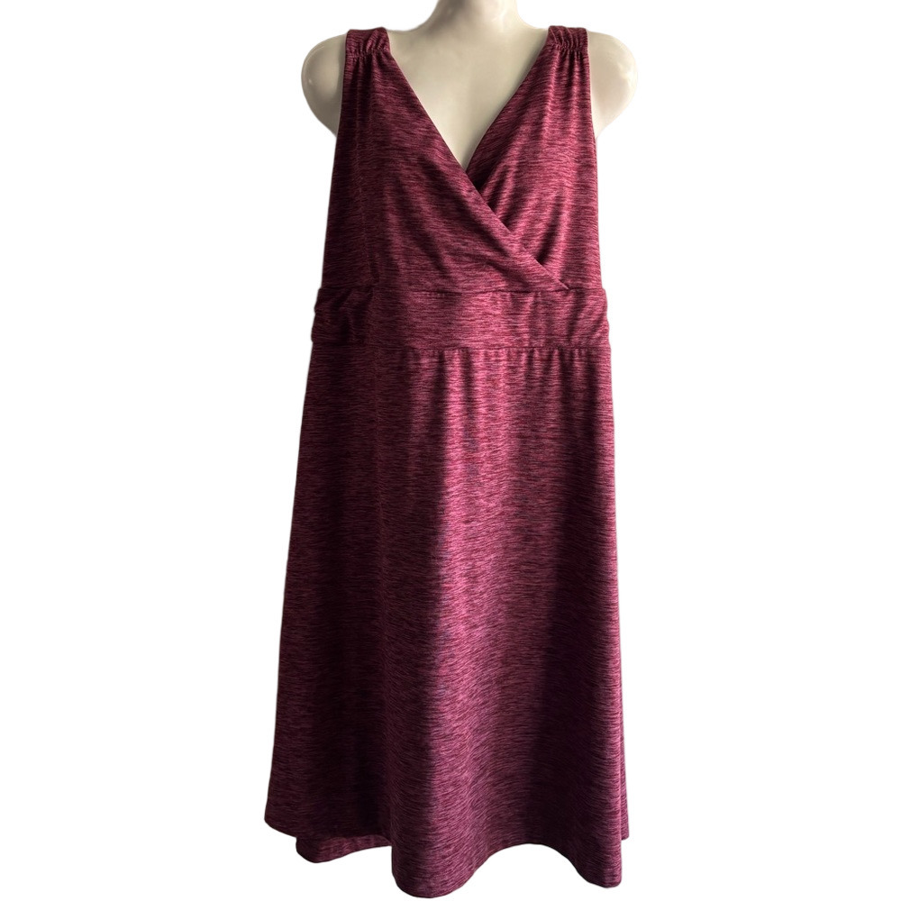 Eddie Bauer Plum Performance pull over Midi Dress